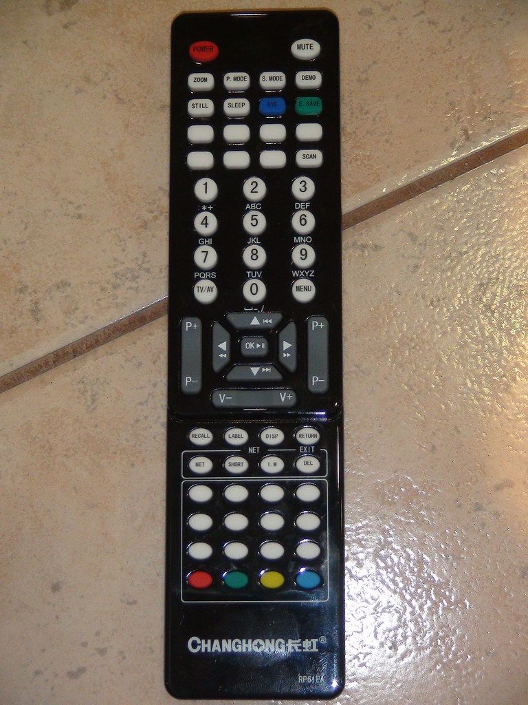 A TV remote violating Gestalt laws